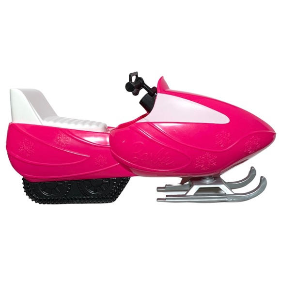 Barbie Toy Vehicle LOT 16" Yacht Ocean View Boat AND Snowmobile - Pink & White - Picture 3 of 16